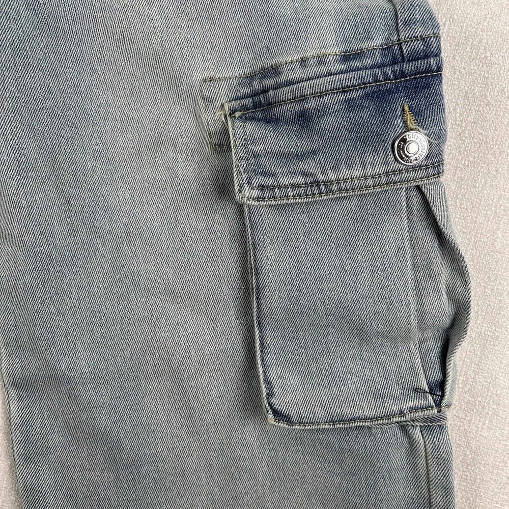 Juicy Couture Lunita Wide Leg Cargo Jeans Size 28 Medium Wash Y2K NWT($110) - Picture 6 of 13